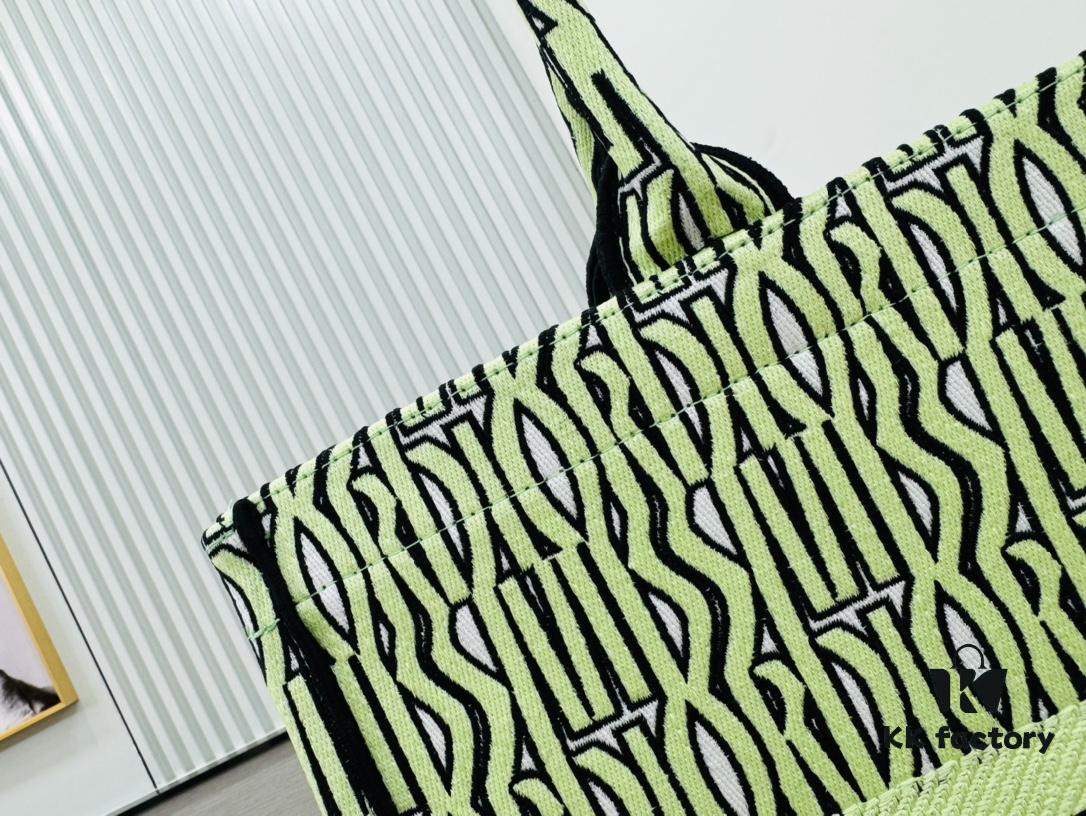 Oversized Original Order Di0r Book Tote in Thick, Heavyweight Yarn Fabric