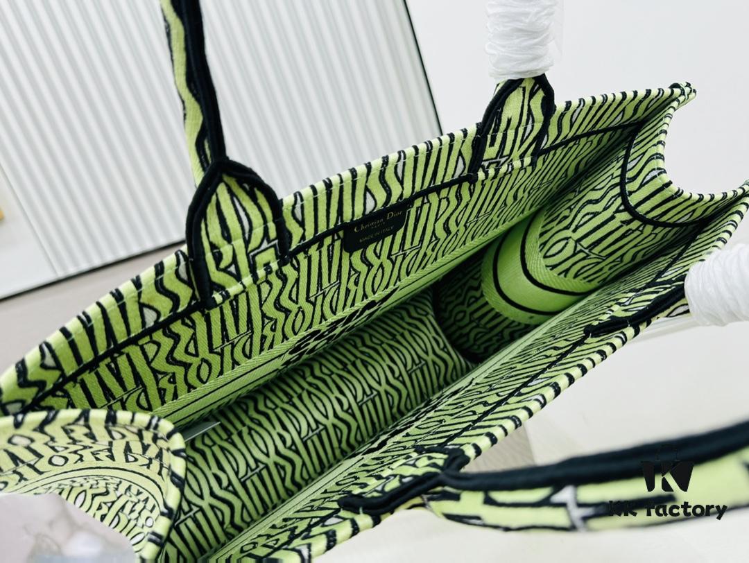 Oversized Original Order Di0r Book Tote in Thick, Heavyweight Yarn Fabric