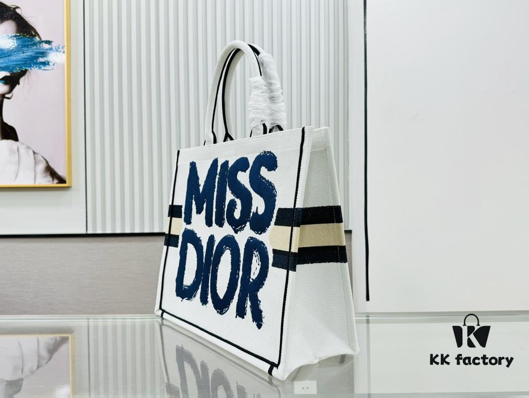 Thick Yarn Heavy Fabric Original Order Large Size Di0r Book Tote