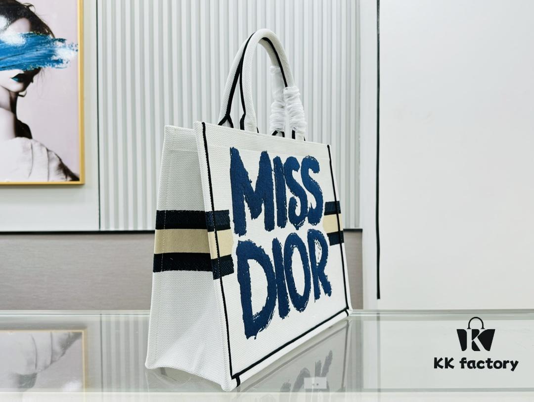 Thick Yarn Heavy Fabric Original Order Large Size Di0r Book Tote