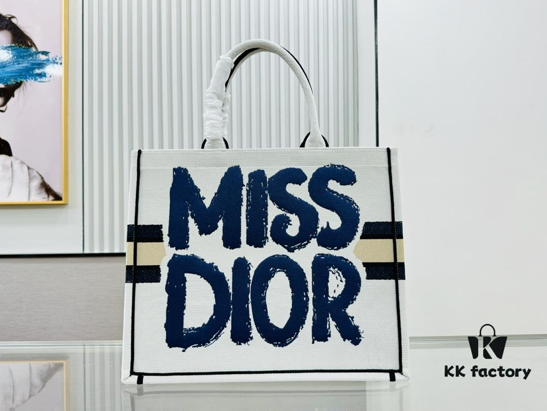 Thick Yarn Heavy Fabric Original Order Large Size Di0r Book Tote