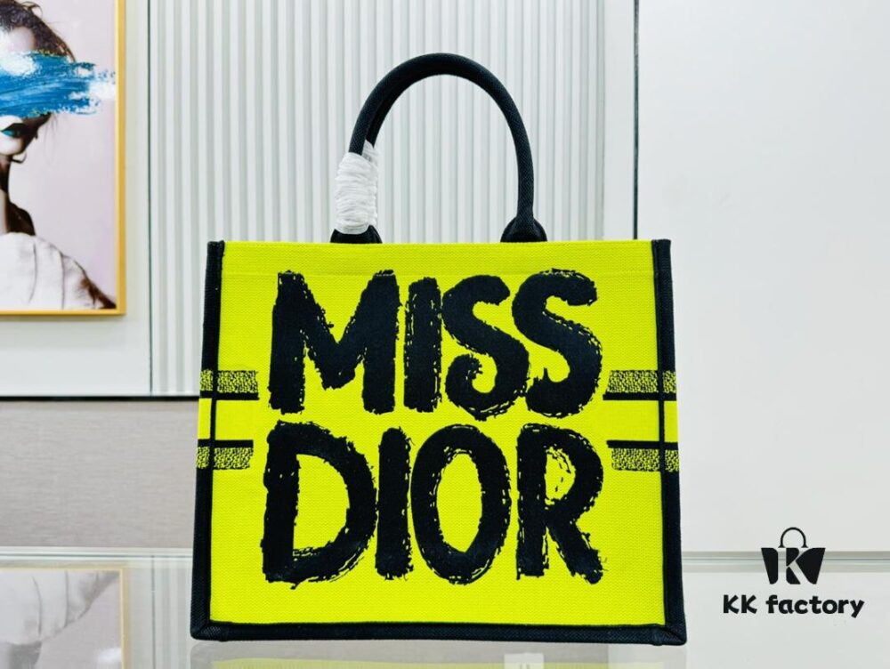 Oversized Original Order Thick Yarn Fabric Dior Book Tote