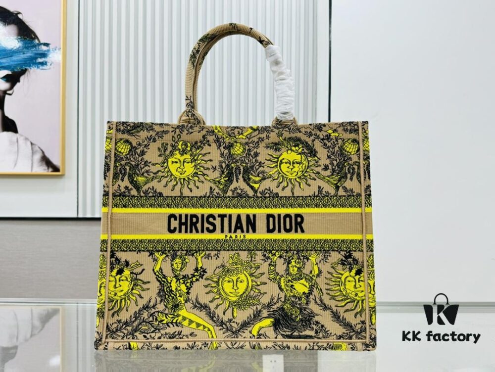 Oversized Original Order Thick Yarn Fabric Dior Book Tote