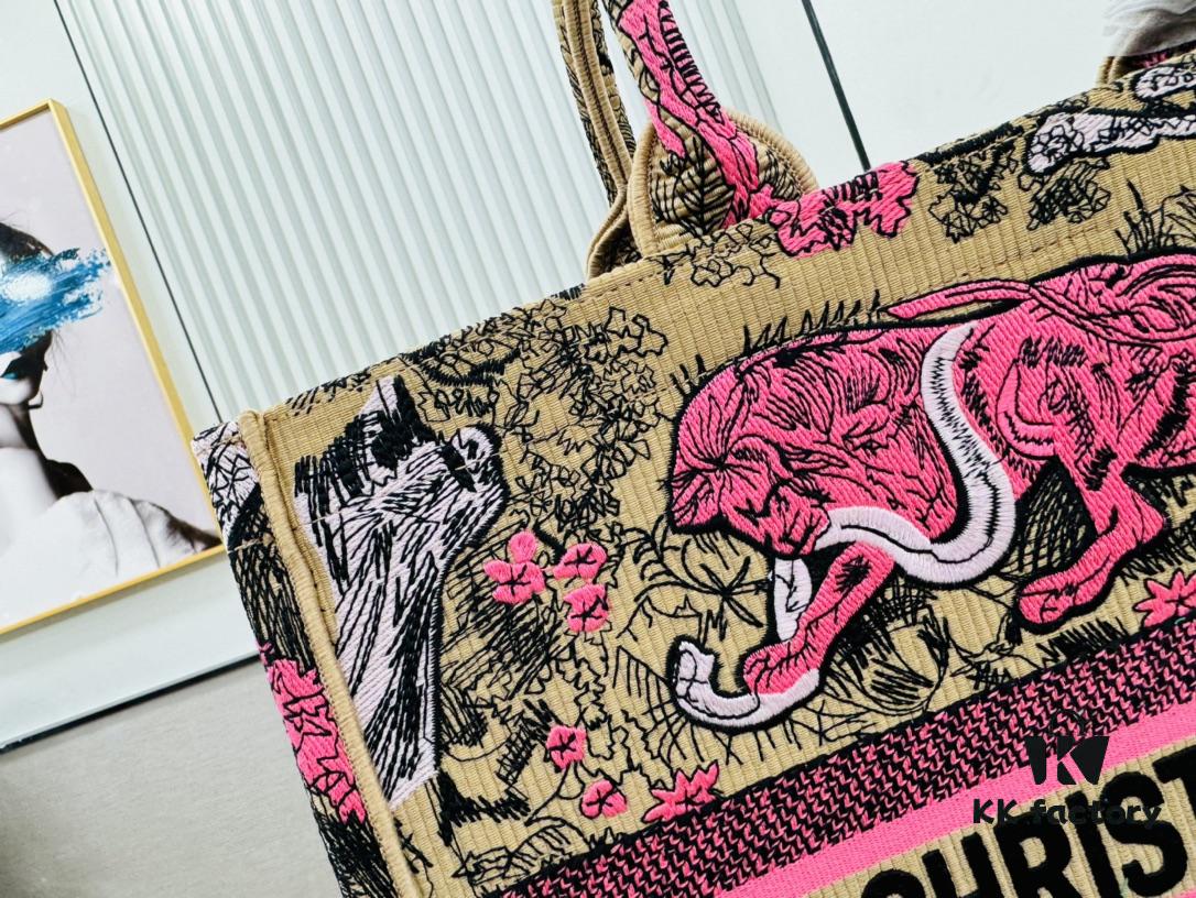 Oversized Original Order Thick Yarn Fabric Dior Book Tote