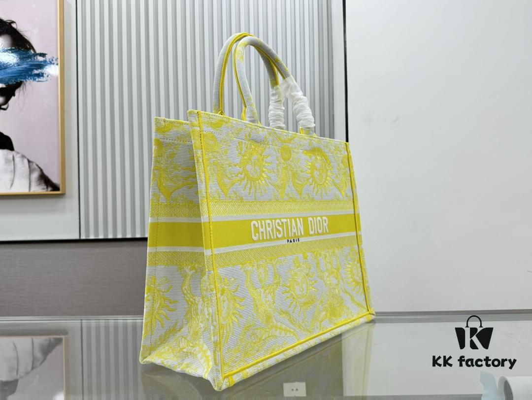 Oversized Original Order Di0r Book Tote in Thick, Heavyweight Yarn Fabric