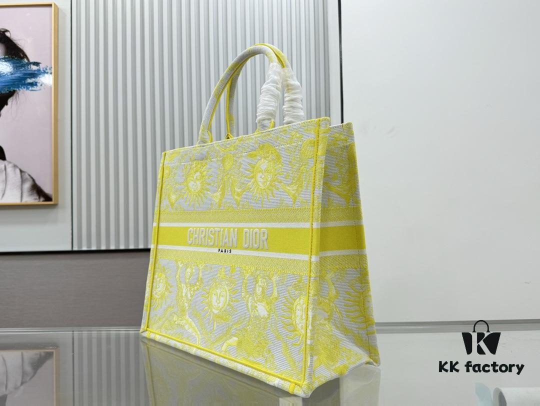 Oversized Original Order Di0r Book Tote in Thick, Heavyweight Yarn Fabric