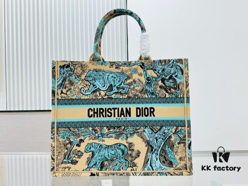 Oversized Original Order Thick Yarn Fabric Dior Book Tote