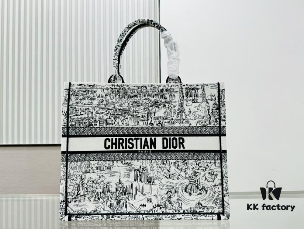 Original Order Thick Yarn Heavy Fabric Large Size Di0r Book Tote