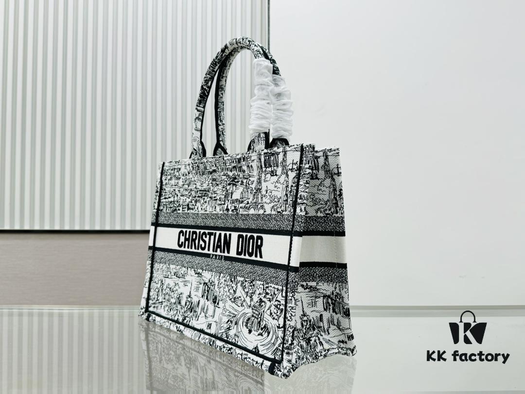 Original Order Thick Yarn Heavy Fabric Large Size Di0r Book Tote