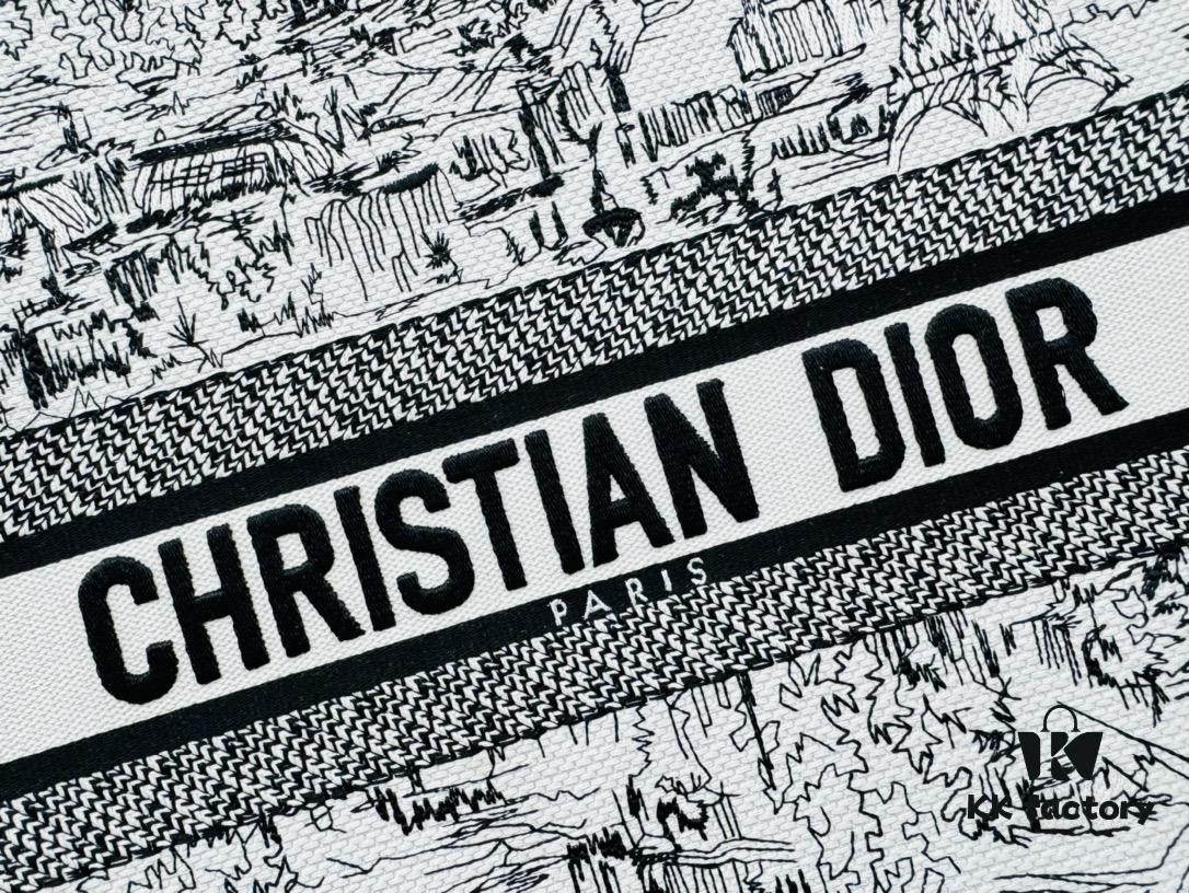 Original Order Thick Yarn Heavy Fabric Large Size Di0r Book Tote