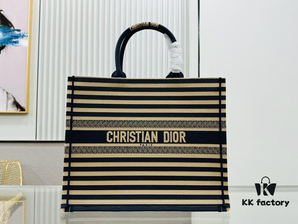 Vintage Oversized Dior Book Tote in Thick Cable Fabric – Original Order Quality