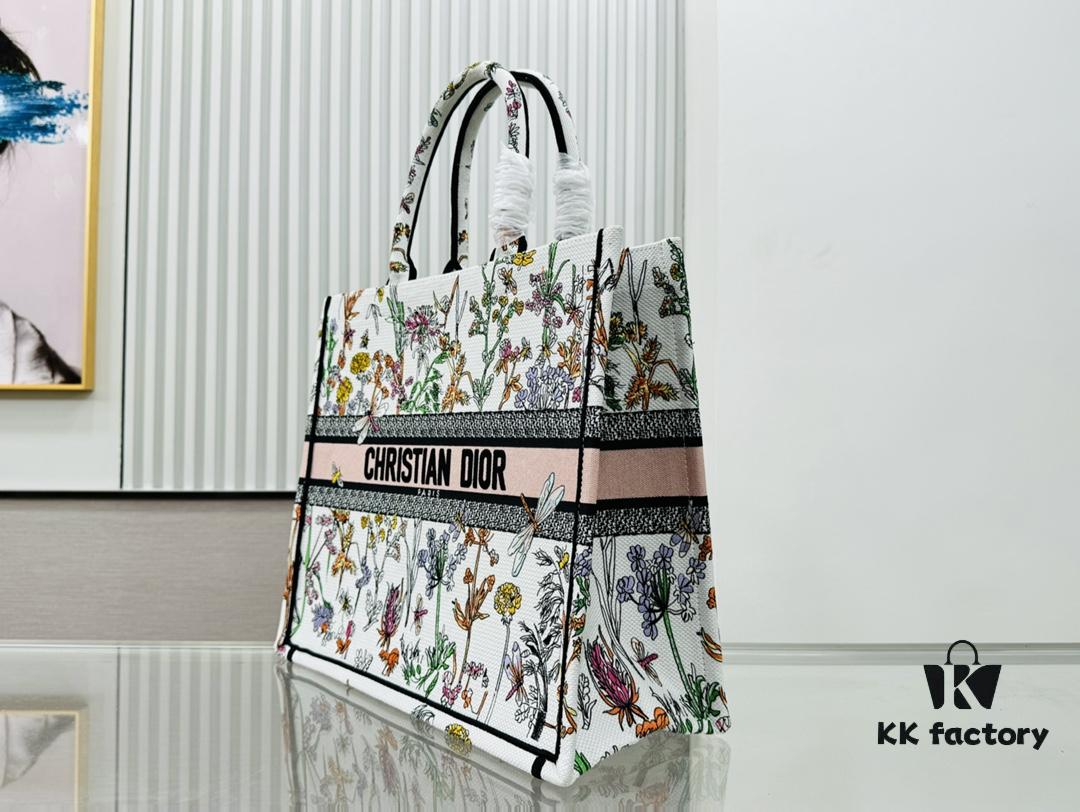 Dior Book Tote Large Size Original Order Thick Yarn Fabric