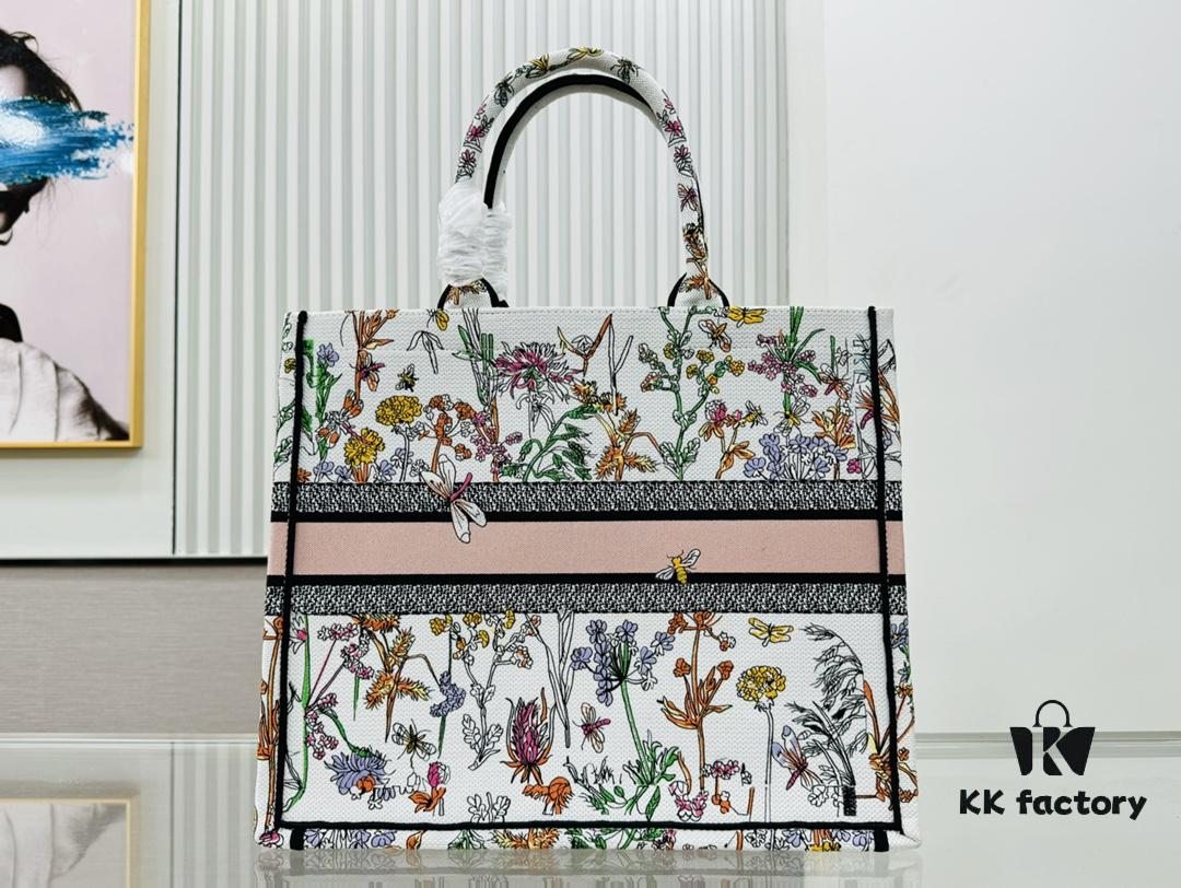 Dior Book Tote Large Size Original Order Thick Yarn Fabric