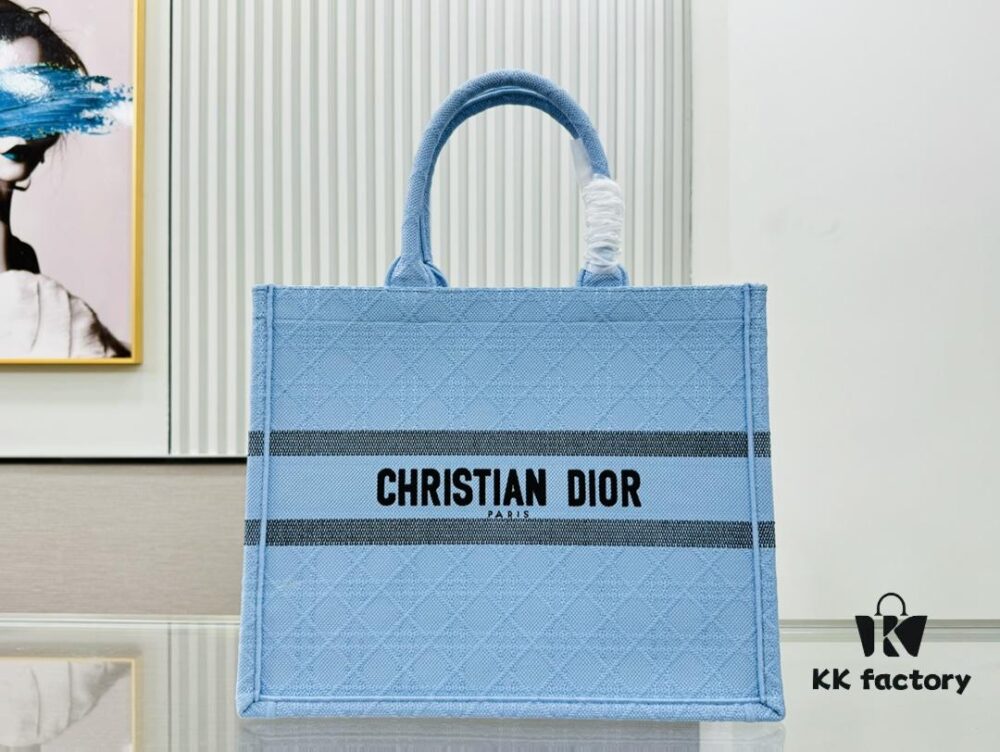 Large Original Order Thick Yarn Fabric Dior Book Tote