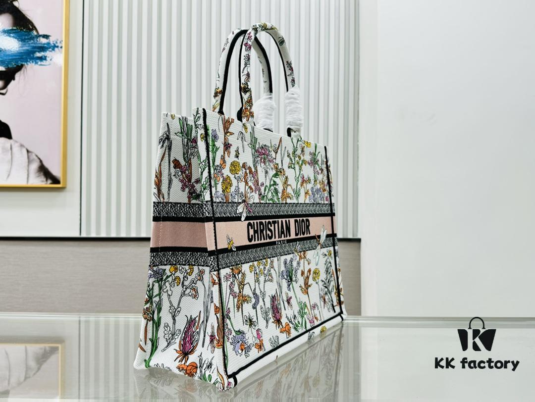 Dior Book Tote Large Size Original Order Thick Yarn Fabric