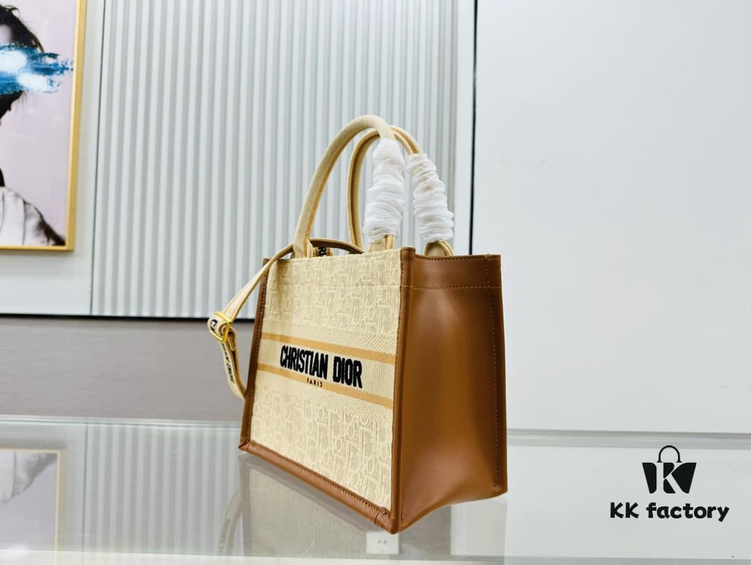 Dior Book Tote24 Early Spring New Arrival Small Size with Leather Trim