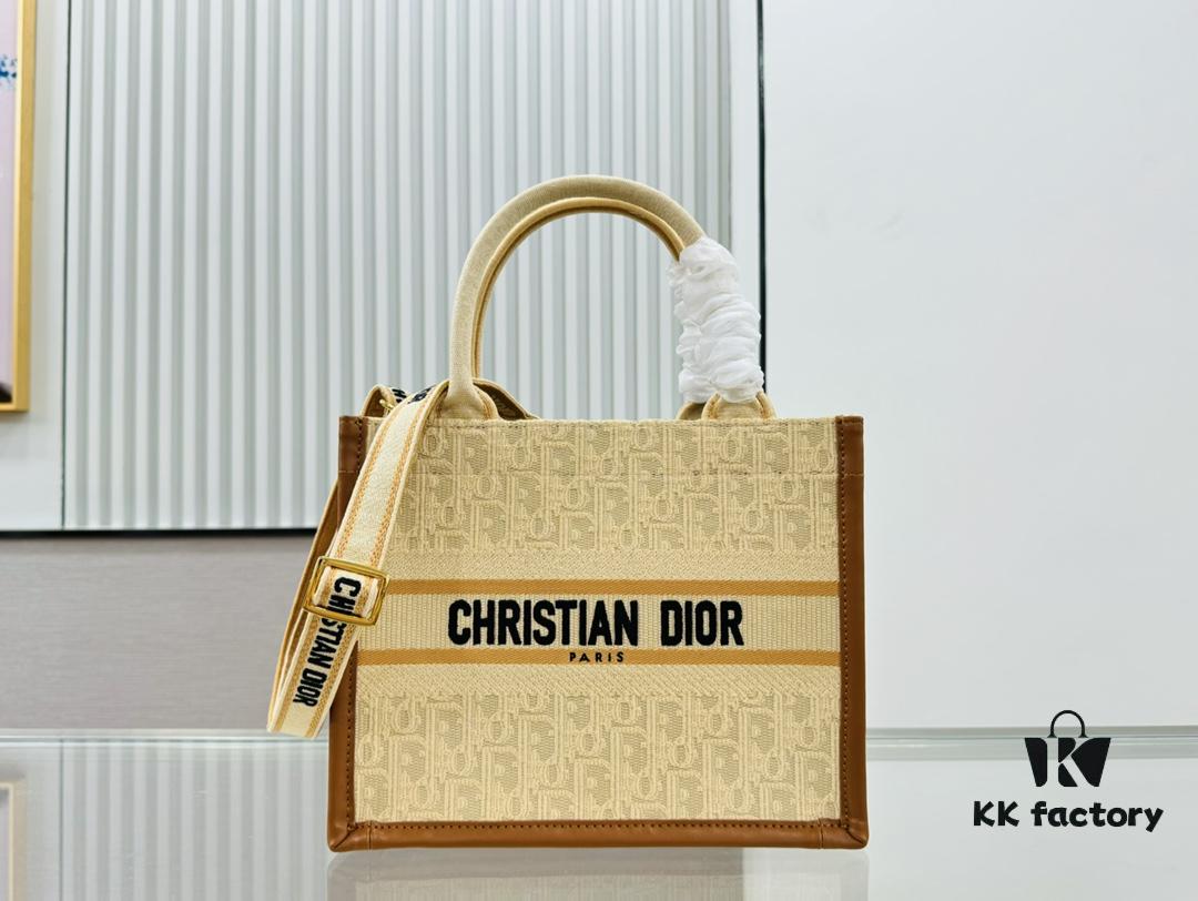 Dior Book Tote24 Early Spring New Arrival Small Size with Leather Trim
