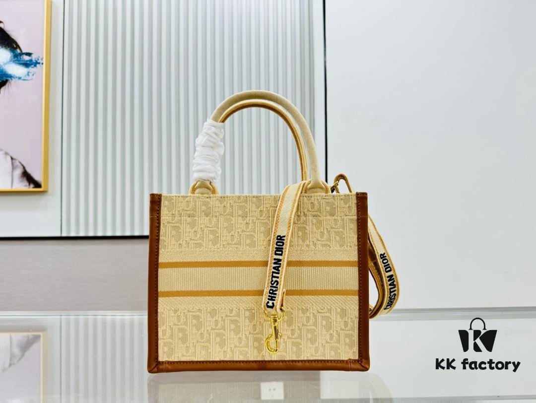 Dior Book Tote24 Early Spring New Arrival Small Size with Leather Trim