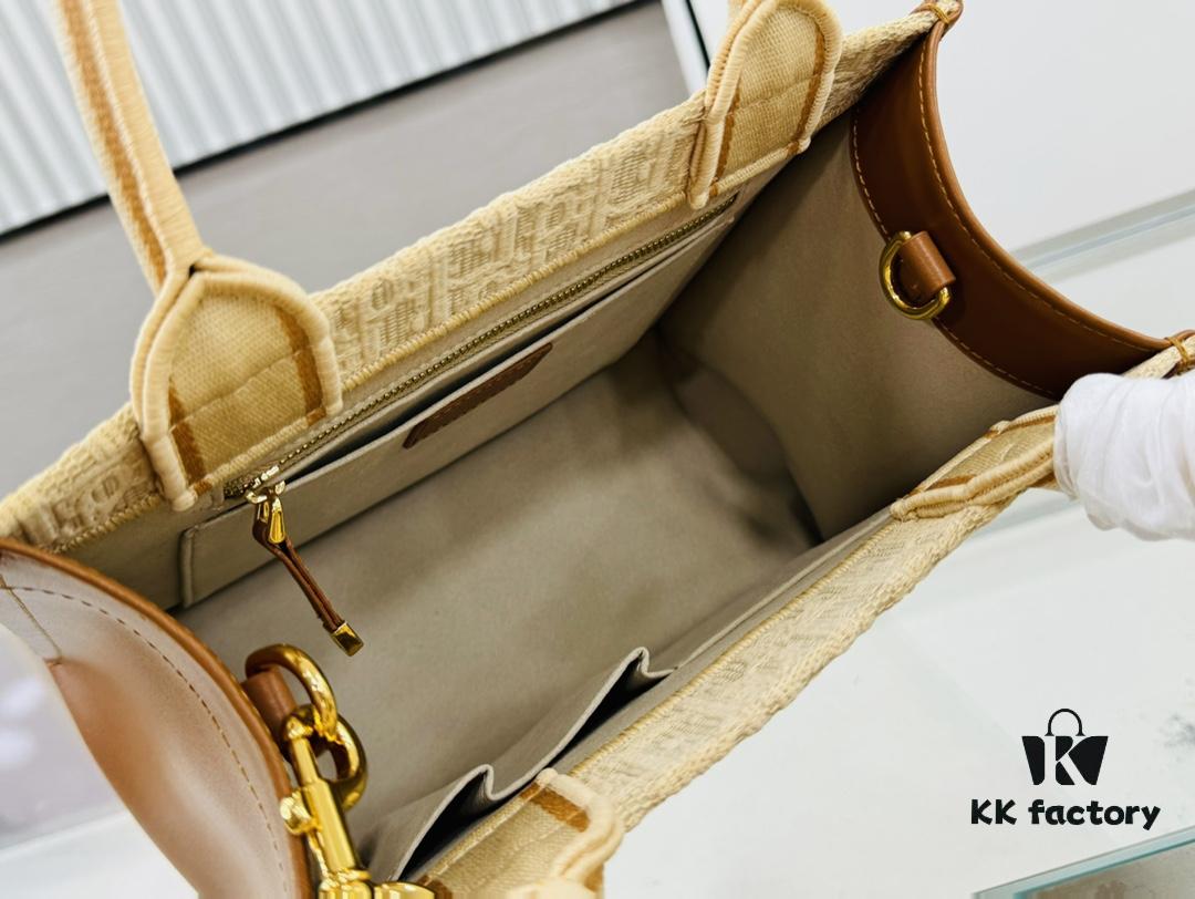 Dior Book Tote24 Early Spring New Arrival Small Size with Leather Trim