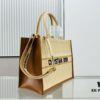Dior Book Tote24 Early Spring New Arrival Medium Size with Leather Trim