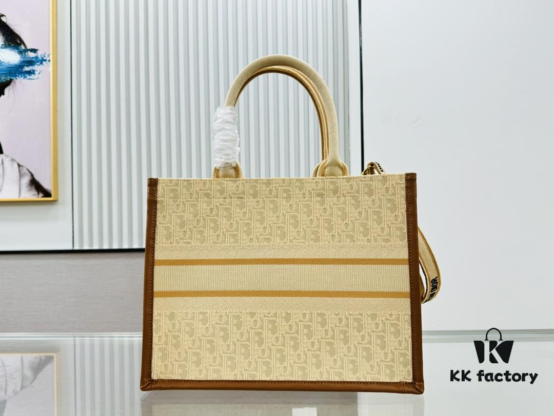 Dior Book Tote24 Early Spring New Arrival Medium Size with Leather Trim