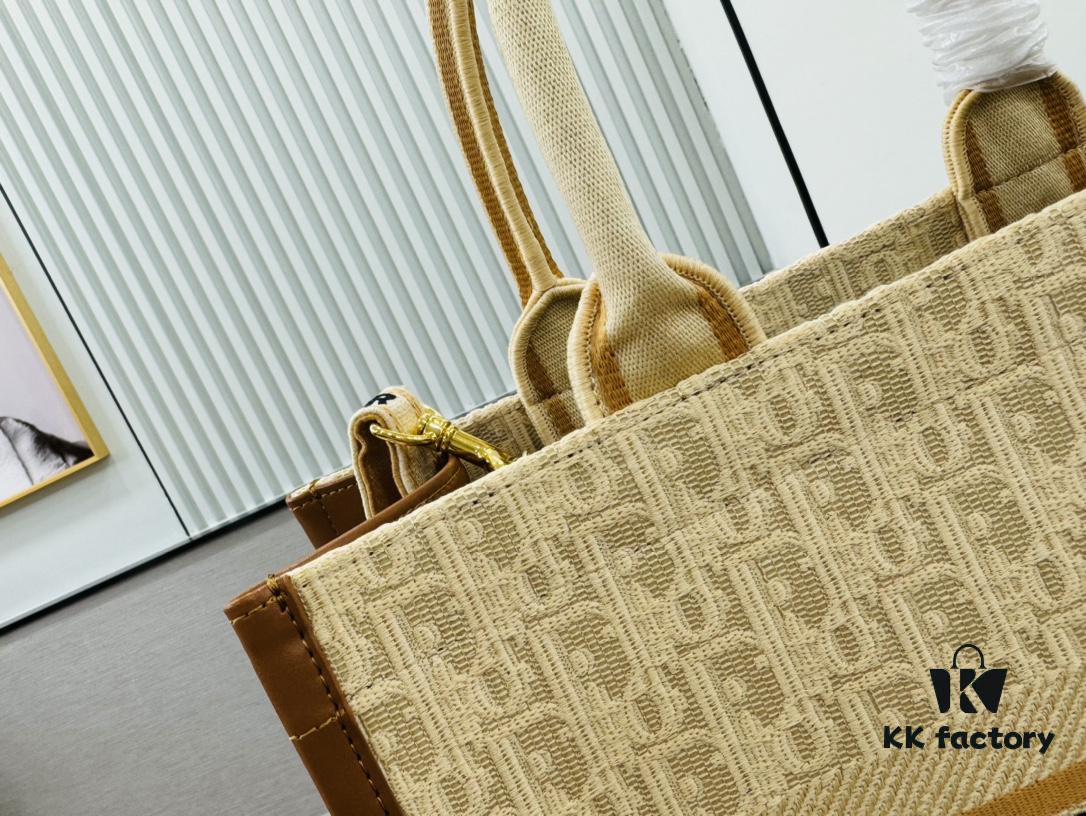 Dior Book Tote24 Early Spring New Arrival Medium Size with Leather Trim