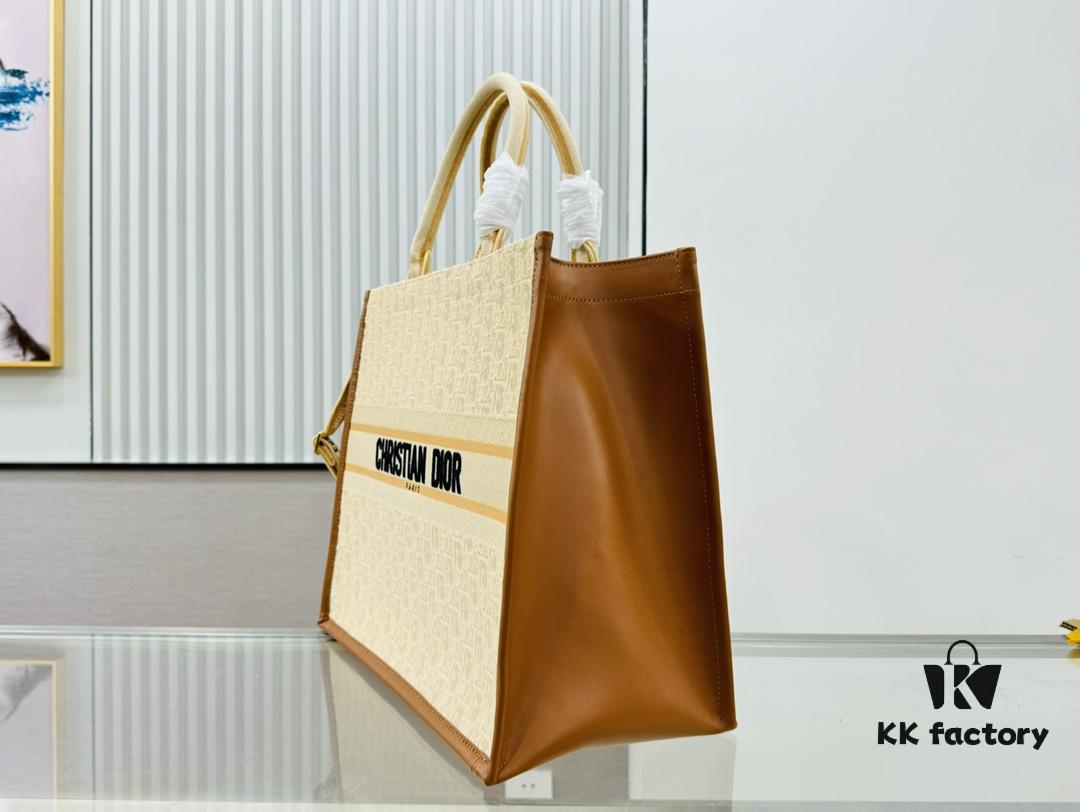 Dior Book Tote24 Early Spring New Arrival Large Size with Leather Trim