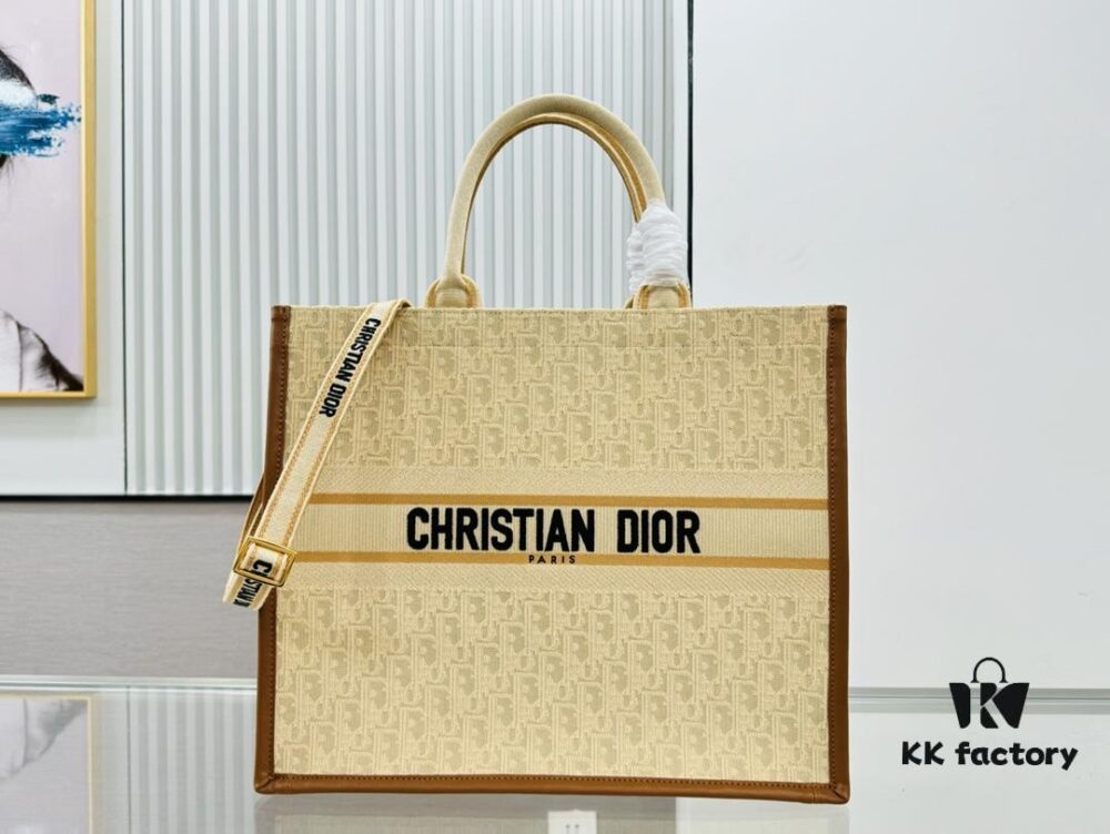 Dior Book Tote24 Early Spring New Arrival Large Size with Leather Trim