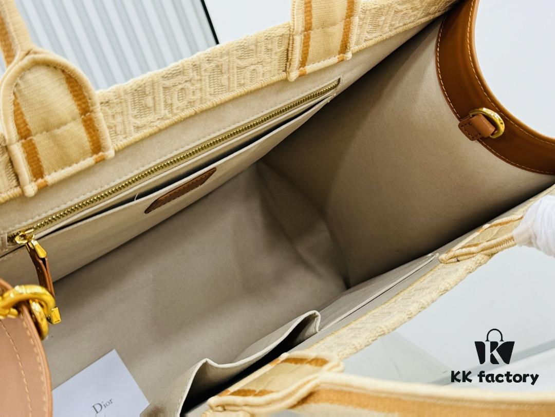 Dior Book Tote24 Early Spring New Arrival Large Size with Leather Trim