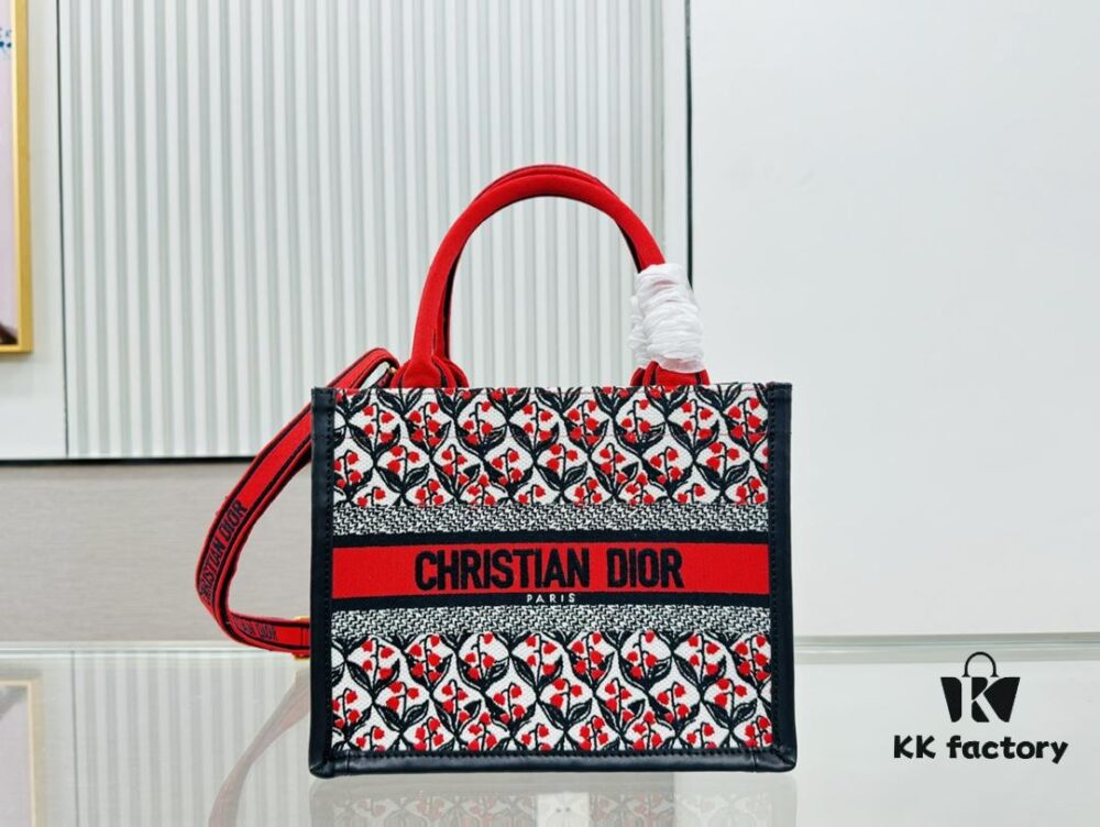 Dior Book Tote24 Early Spring New Arrival Small Size with Leather Trim