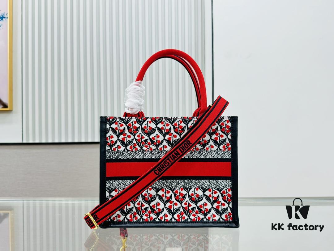 Dior Book Tote24 Early Spring New Arrival Small Size with Leather Trim