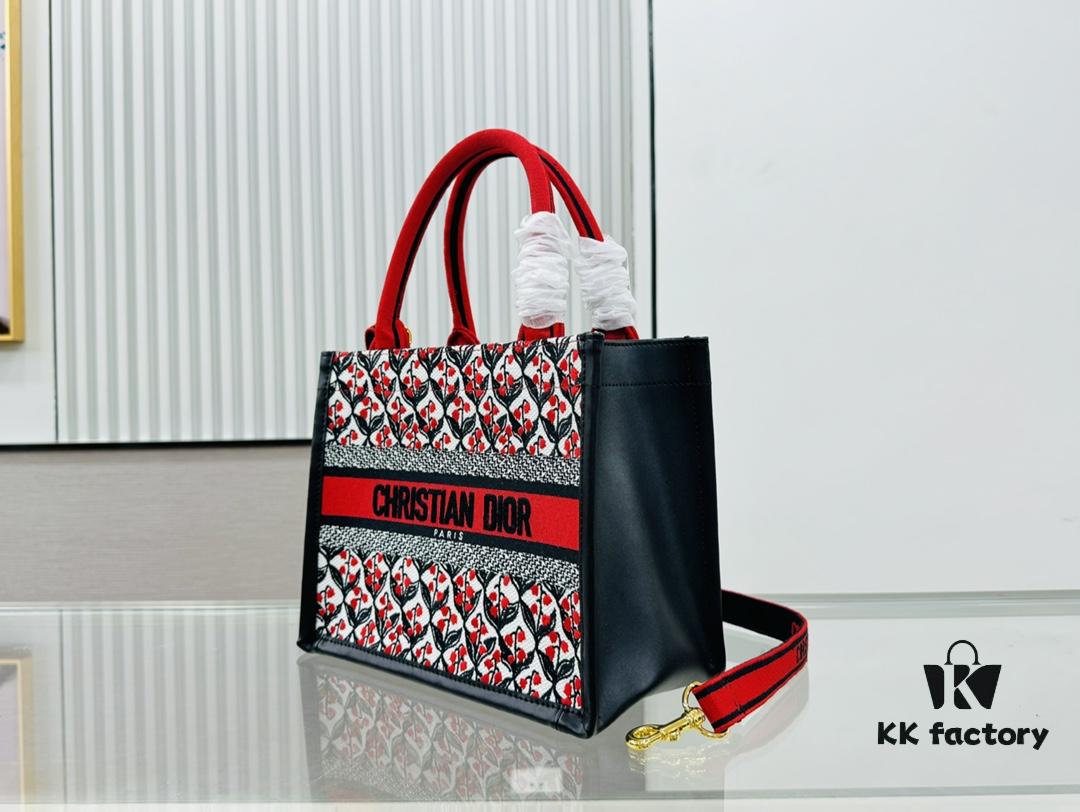Dior Book Tote24 Early Spring New Arrival Small Size with Leather Trim