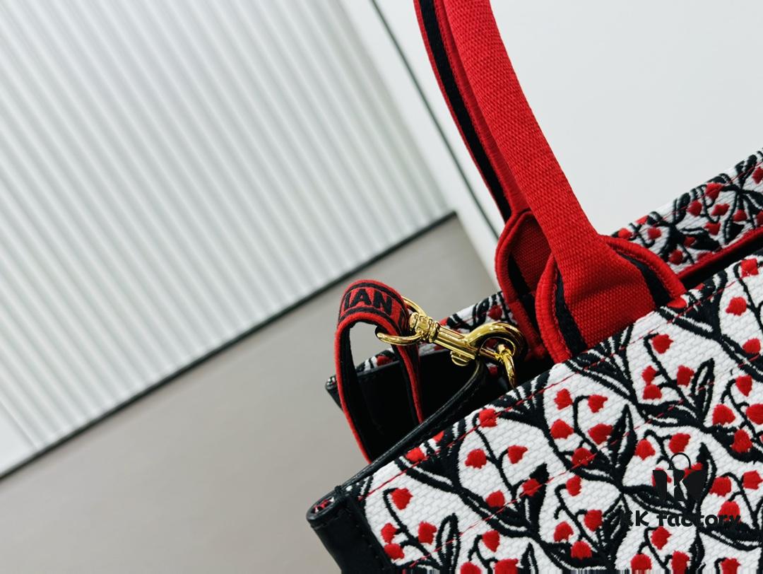 Dior Book Tote24 Early Spring New Arrival Medium Size with Leather Trim