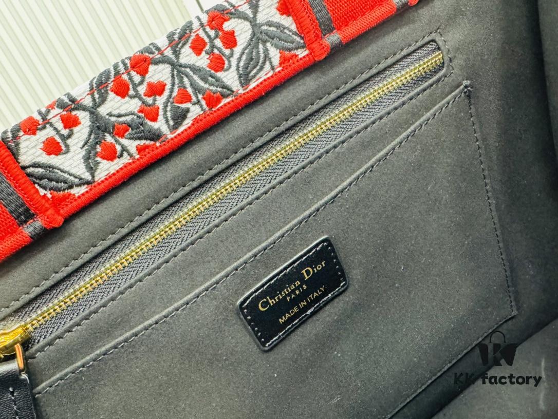 Dior Book Tote24 Early Spring New Arrival Medium Size with Leather Trim