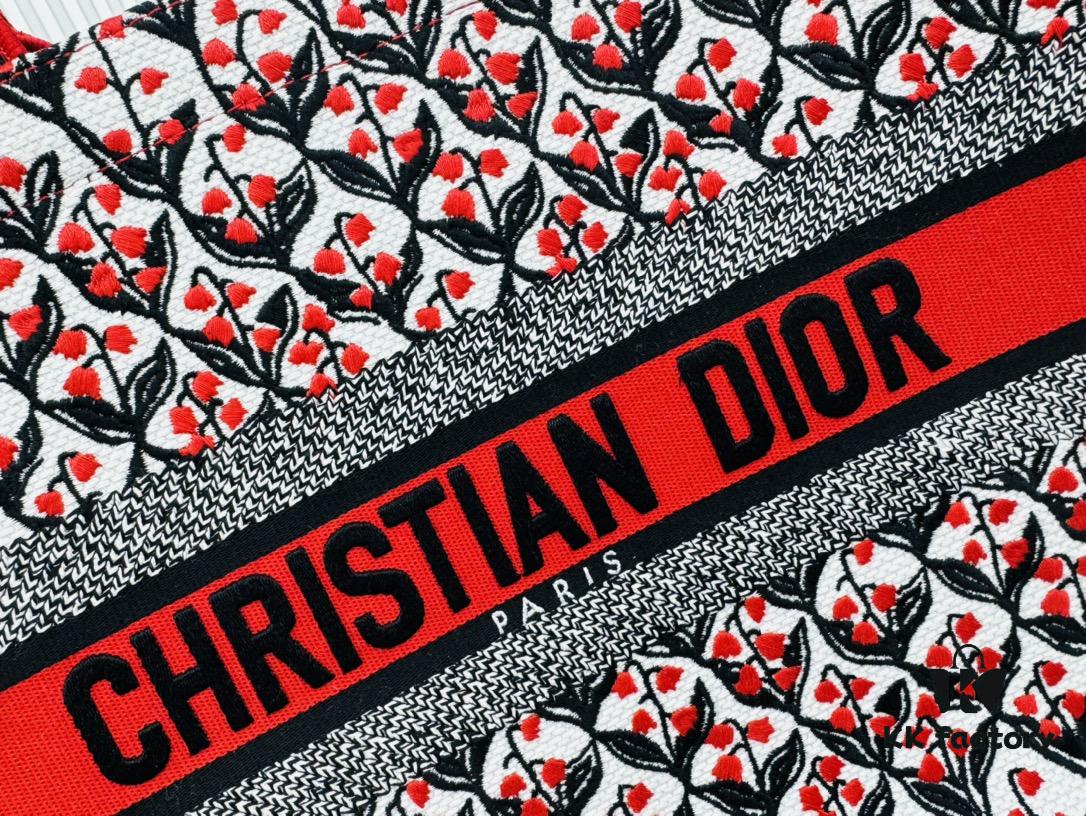 Dior Book Tote24 Early Spring New Arrival Medium Size with Leather Trim