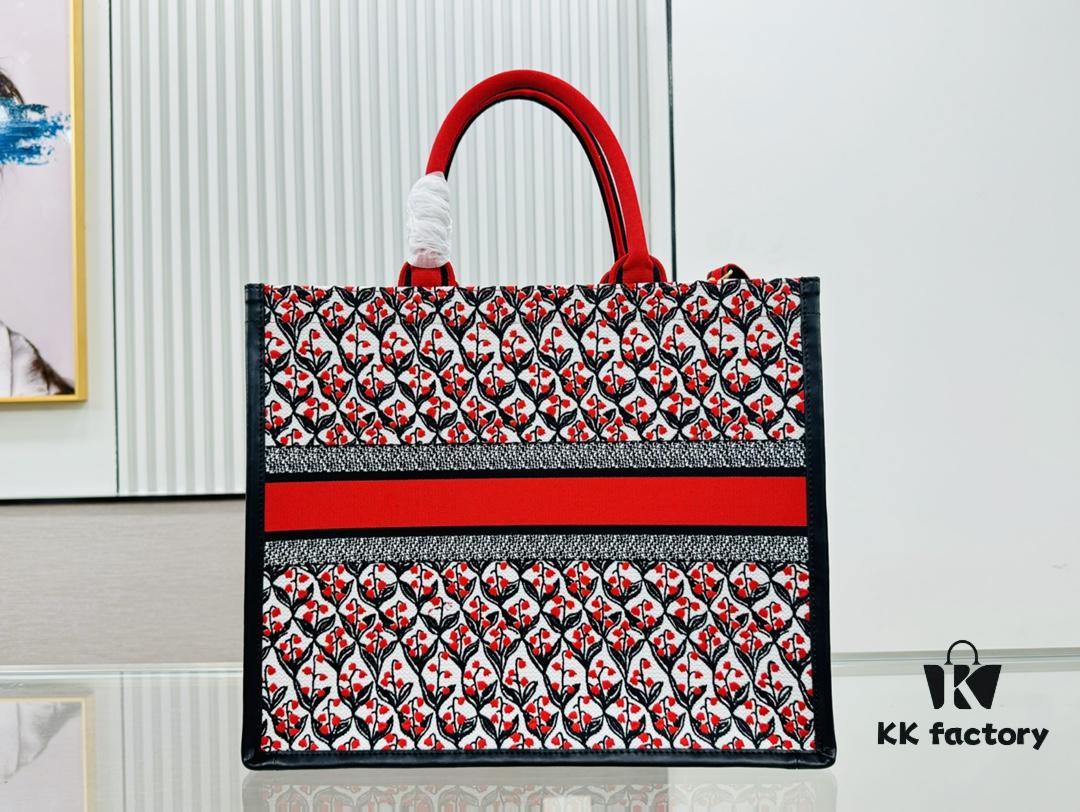 Dior Book Tote 24 Early Spring New Arrival, Large Size with Leather Trim