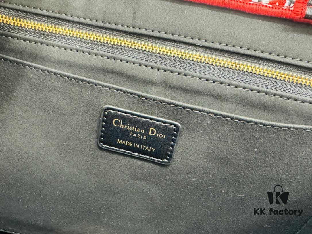 Dior Book Tote 24 Early Spring New Arrival, Large Size with Leather Trim