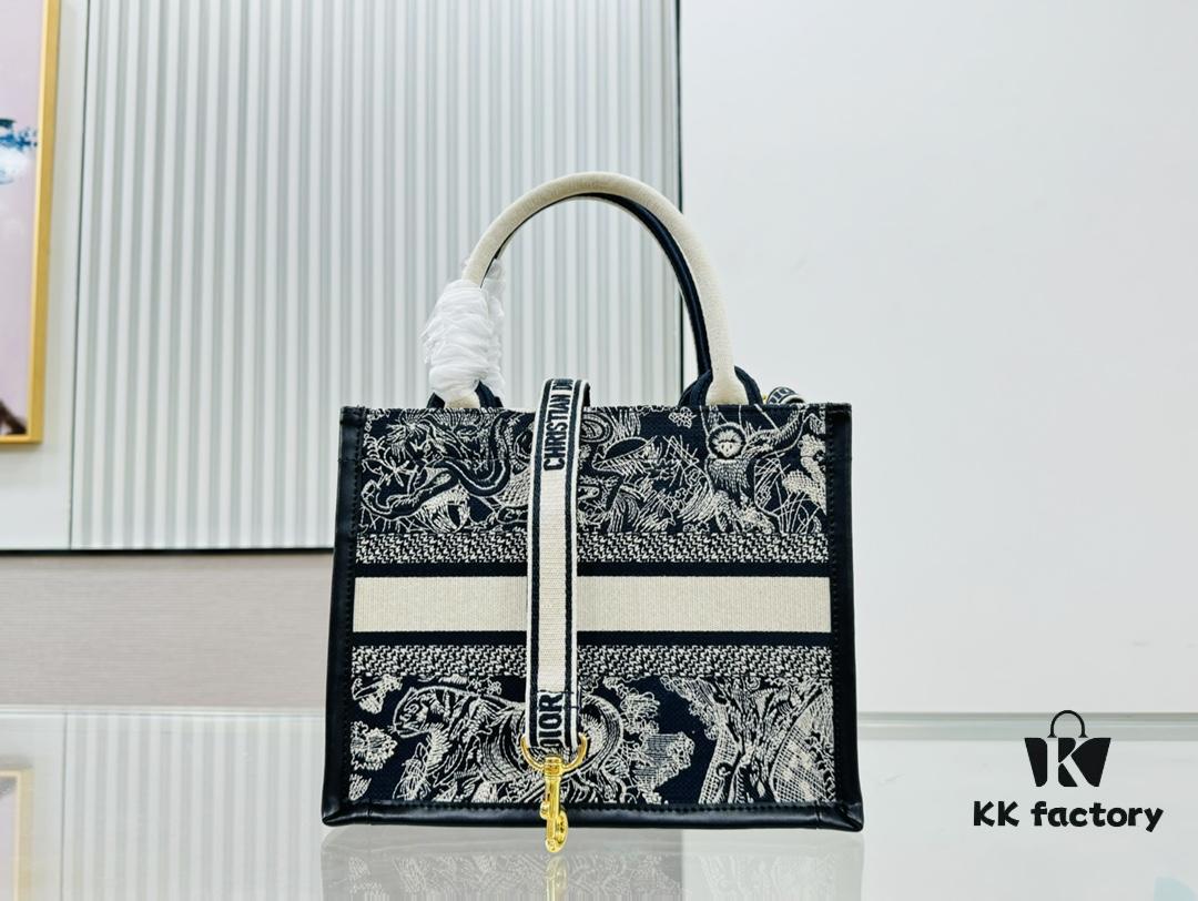 Black Blue Tiger, Small Size DIOR Book Tote24 Spring Collection