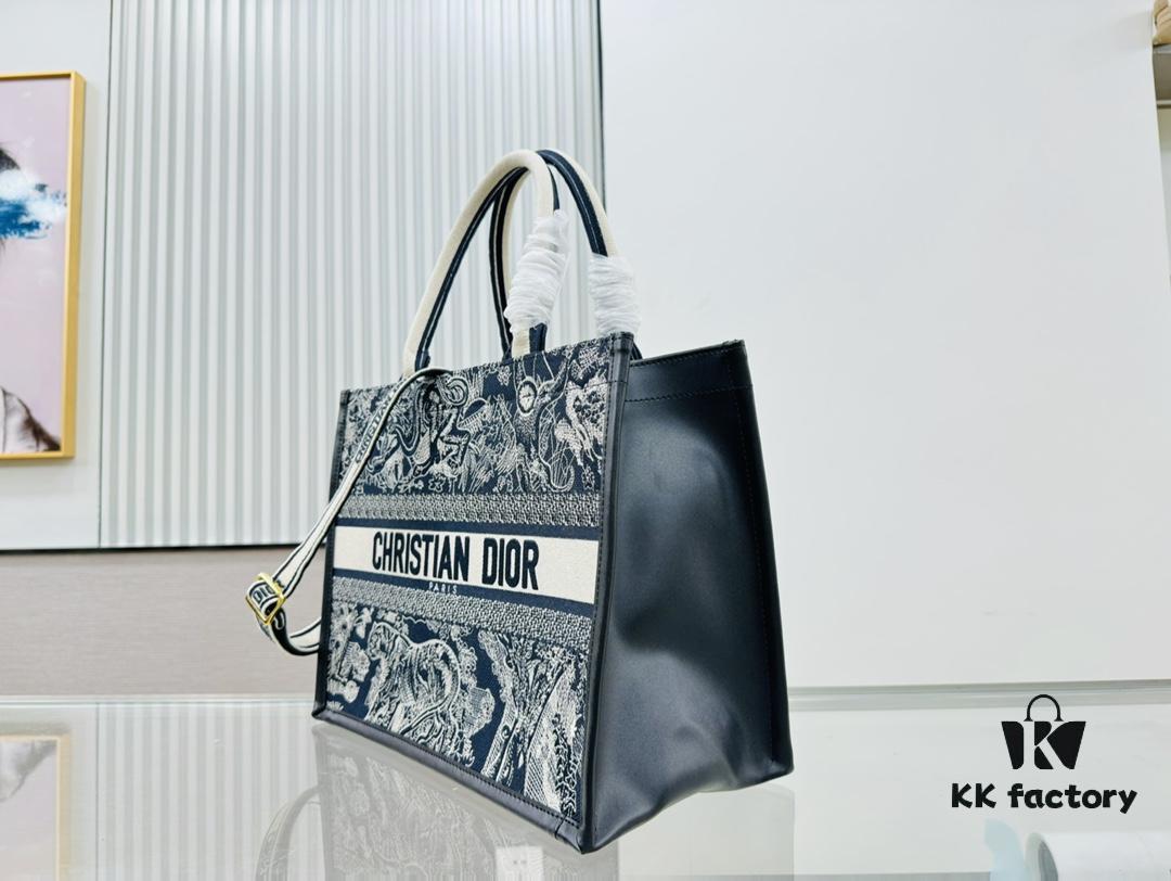 Black Blue Tiger, Medium Size Dior Book Tote24 Spring New Arrival