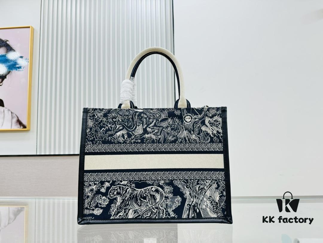 Black Blue Tiger, Medium Size Dior Book Tote24 Spring New Arrival