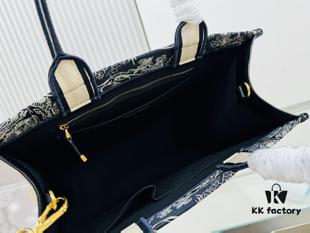 Black Blue Tiger, Medium Size Dior Book Tote24 Spring New Arrival