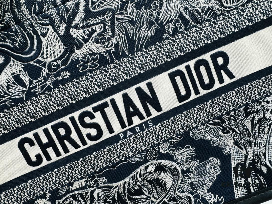 Black Blue Tiger, Medium Size Dior Book Tote24 Spring New Arrival