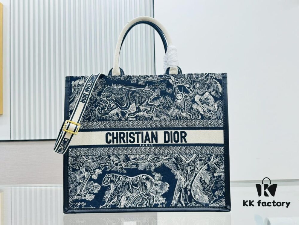 Black Blue Tiger, Large Size Dior Book Tote 24 Spring/Summer New Arrival