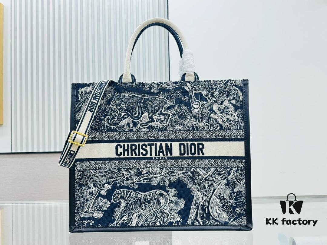 Black Blue Tiger, Large Size Dior Book Tote 24 Spring/Summer New Arrival