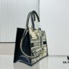 White Background with Black Bird, Medium Size Dior Book Tote 24 Early Spring New Arrival