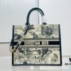 White Background with Black Bird, Large Size DIOR Book Tote 24 Spring Collection New Arrival