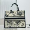 White Background with Black Bird, Large Size DIOR Book Tote 24 Spring Collection New Arrival