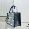 White with Blue Tiger, Small Size Dior Book Tote24 Spring Collection
