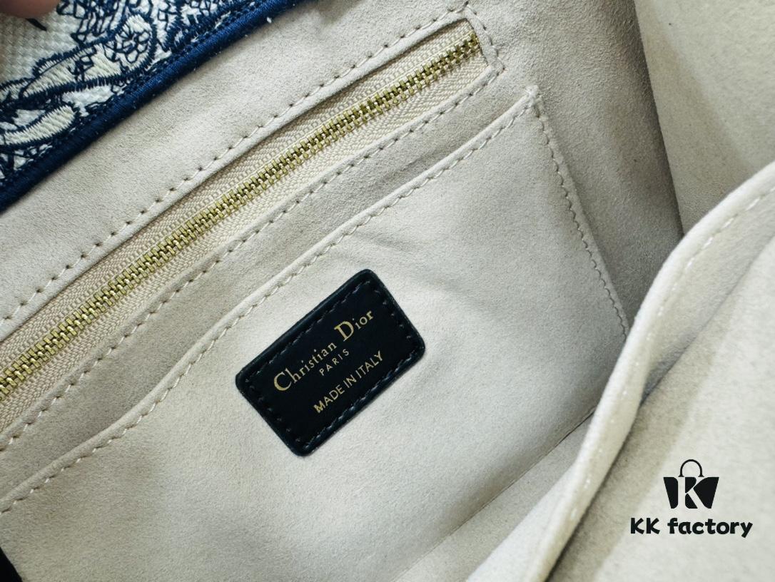 White with Blue Tiger, Small Size Dior Book Tote24 Spring Collection