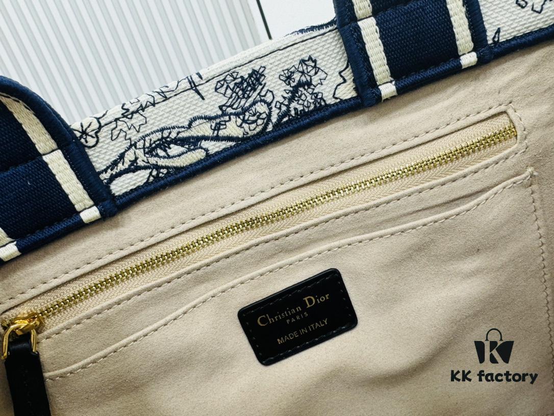 White with Blue Tiger, Medium Size Dior Book Tote 24 Spring/Summer New Arrival